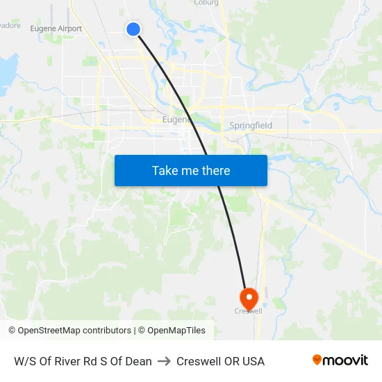 W/S Of River Rd S Of Dean to Creswell OR USA map