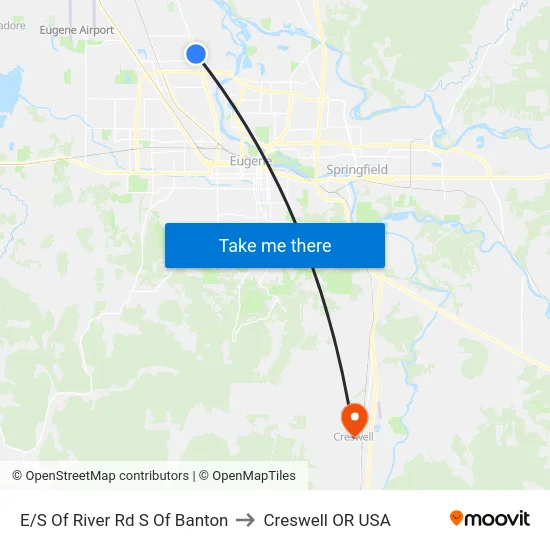 E/S Of River Rd S Of Banton to Creswell OR USA map