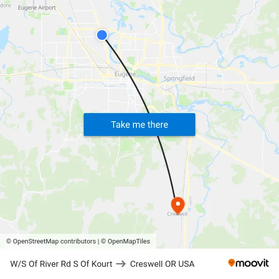 W/S Of River Rd S Of Kourt to Creswell OR USA map
