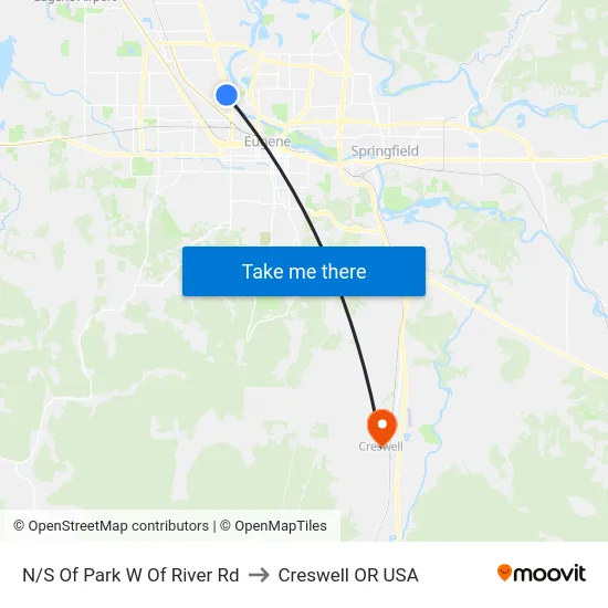 N/S Of Park W Of River Rd to Creswell OR USA map