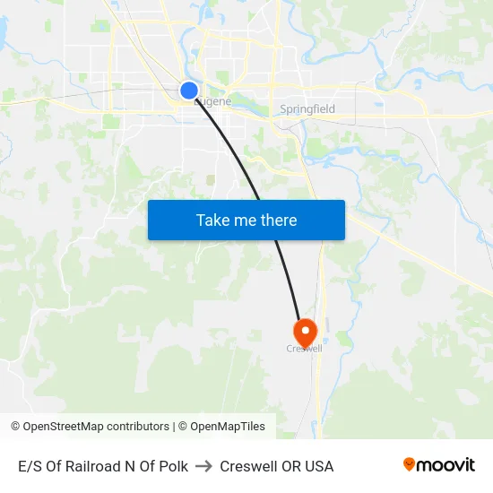 E/S Of Railroad N Of Polk to Creswell OR USA map