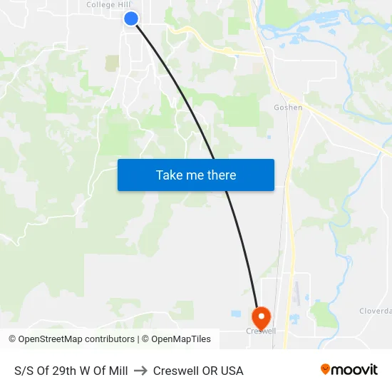 S/S Of 29th W Of Mill to Creswell OR USA map