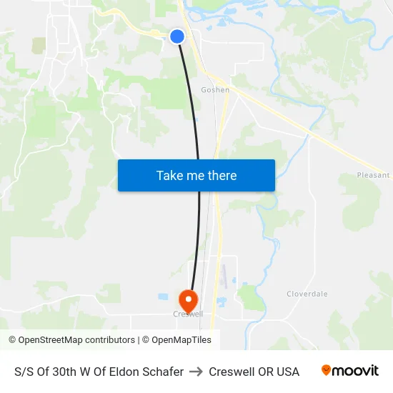 S/S Of 30th W Of Eldon Schafer to Creswell OR USA map