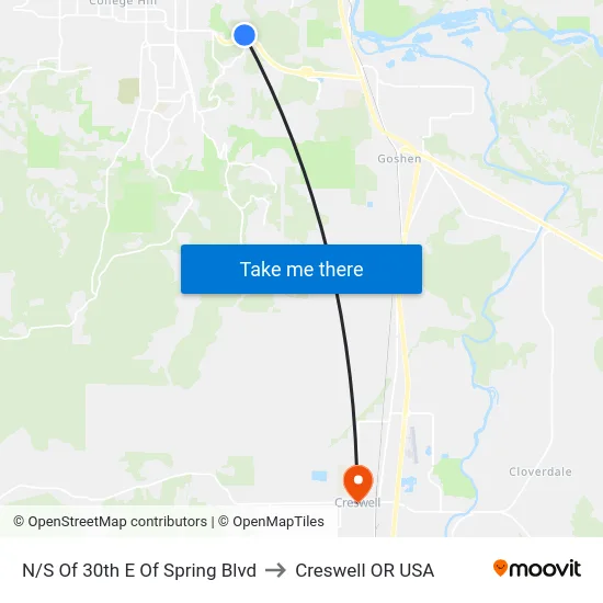 N/S Of 30th E Of Spring Blvd to Creswell OR USA map
