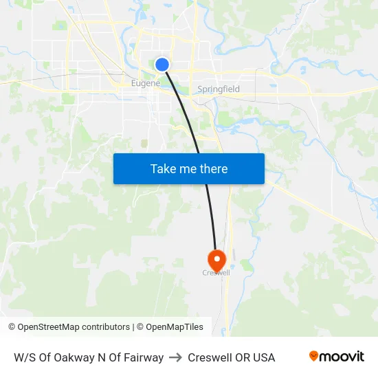 W/S Of Oakway N Of Fairway to Creswell OR USA map