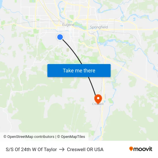 S/S Of 24th W Of Taylor to Creswell OR USA map