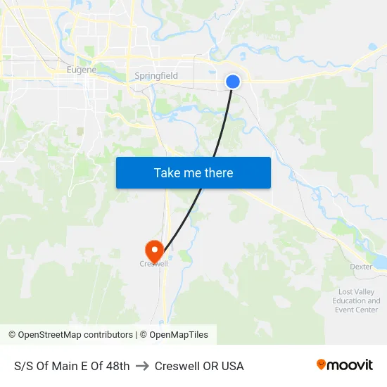 S/S Of Main E Of 48th to Creswell OR USA map