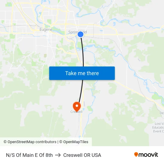 N/S Of Main E Of 8th to Creswell OR USA map