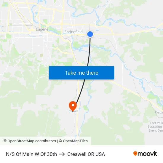 N/S Of Main W Of 30th to Creswell OR USA map