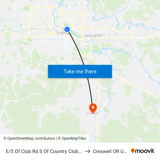 E/S Of Club Rd S Of Country Club Rd to Creswell OR USA map