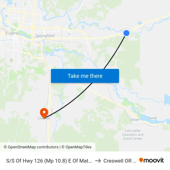 S/S Of Hwy 126 (Mp 10.8) E Of Mathers Mkt to Creswell OR USA map