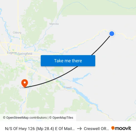 N/S Of Hwy 126 (Mp 28.4) E Of Mailbox 46451 to Creswell OR USA map