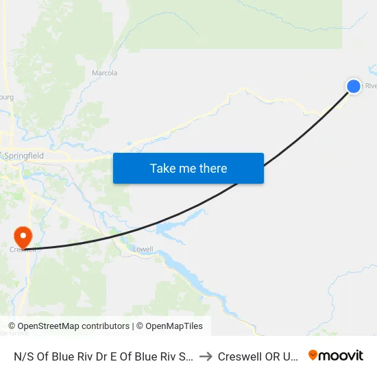 N/S Of Blue Riv Dr E Of Blue Riv Sch to Creswell OR USA map