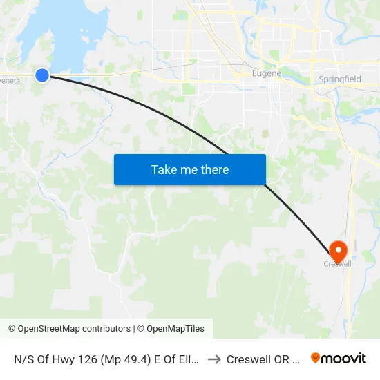 N/S Of Hwy 126 (Mp 49.4) E Of Ellmaker to Creswell OR USA map