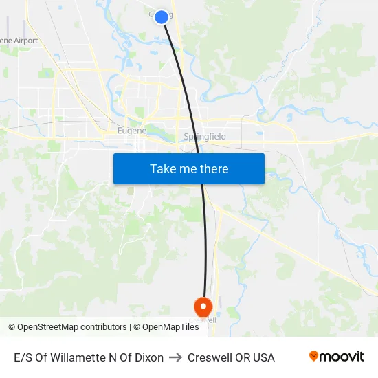 E/S Of Willamette N Of Dixon to Creswell OR USA map