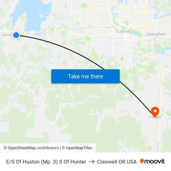 E/S Of Huston (Mp .3) S Of Hunter to Creswell OR USA map