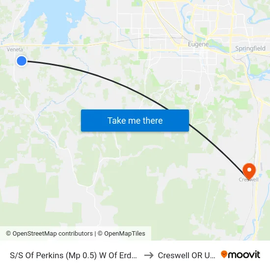 S/S Of Perkins (Mp 0.5) W Of Erdman to Creswell OR USA map