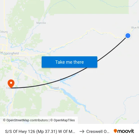 S/S Of Hwy 126 (Mp 37.31) W Of Mailbox 50389 to Creswell OR USA map