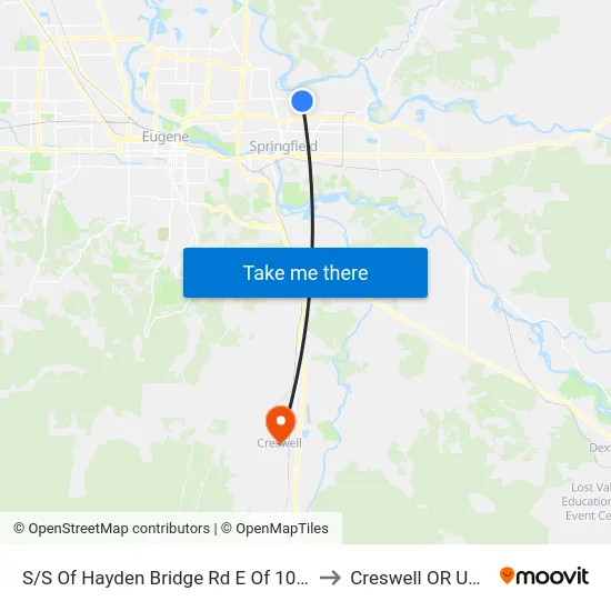 S/S Of Hayden Bridge Rd E Of 10th to Creswell OR USA map
