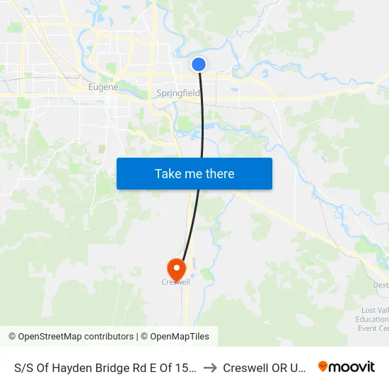 S/S Of Hayden Bridge Rd E Of 15th to Creswell OR USA map