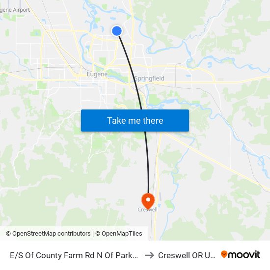 E/S Of County Farm Rd N Of Parkview to Creswell OR USA map