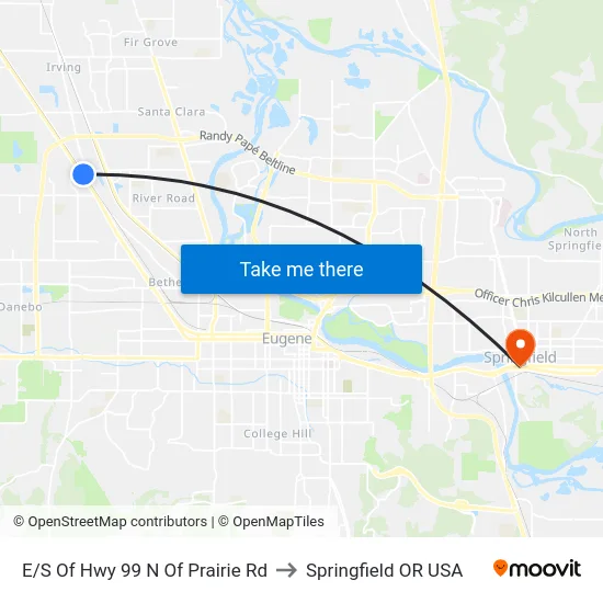 E/S Of Hwy 99 N Of Prairie Rd to Springfield OR USA map