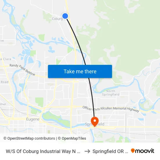 W/S Of Coburg Industrial Way N Of Pearl to Springfield OR USA map