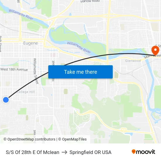 S/S Of 28th E Of Mclean to Springfield OR USA map