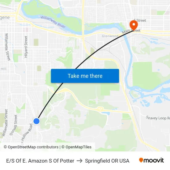 E/S Of E. Amazon S Of Potter to Springfield OR USA map