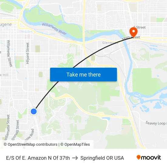 E/S Of E. Amazon N Of 37th to Springfield OR USA map