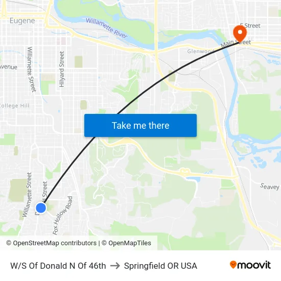 W/S Of Donald N Of 46th to Springfield OR USA map
