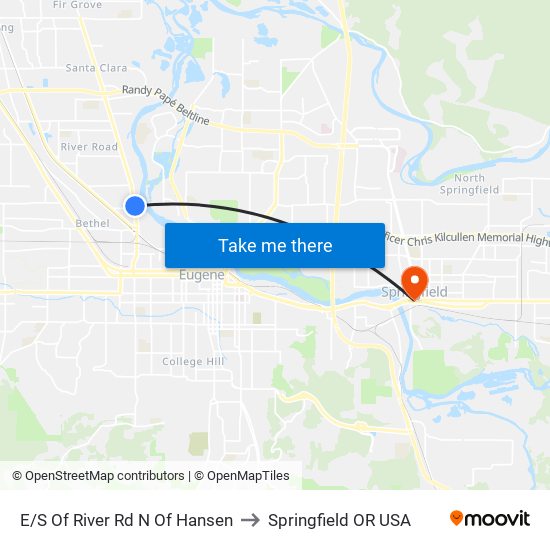 E/S Of River Rd N Of Hansen to Springfield OR USA map