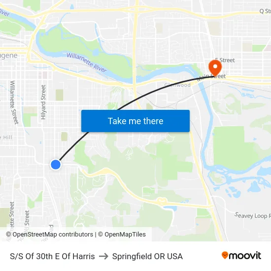 S/S Of 30th E Of Harris to Springfield OR USA map