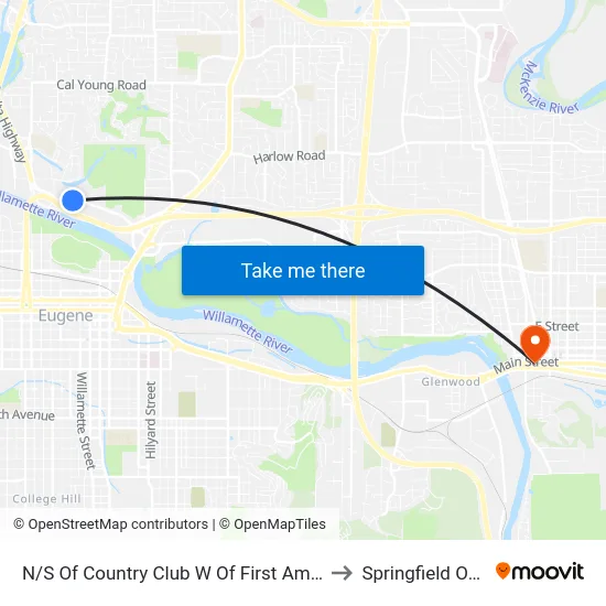 N/S Of Country Club W Of First American Title to Springfield OR USA map