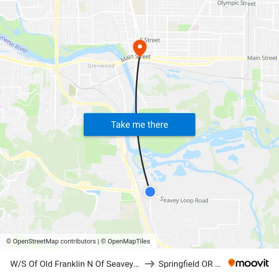 W/S Of Old Franklin N Of Seavey Loop to Springfield OR USA map