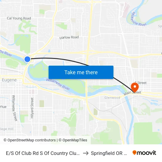 E/S Of Club Rd S Of Country Club Rd to Springfield OR USA map