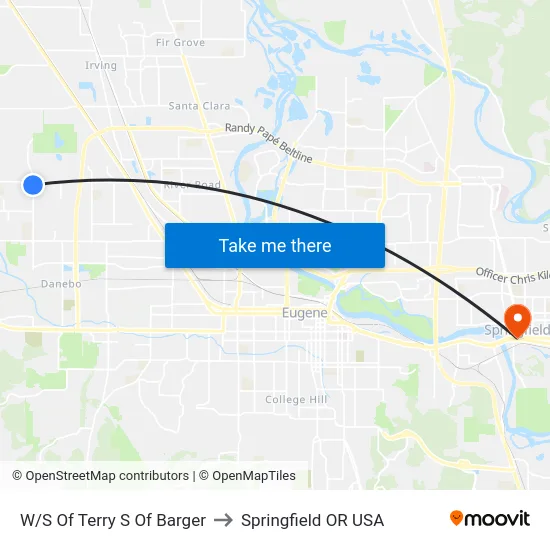 W/S Of Terry S Of Barger to Springfield OR USA map