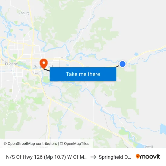 N/S Of Hwy 126 (Mp 10.7) W Of Mathers Mkt to Springfield OR USA map
