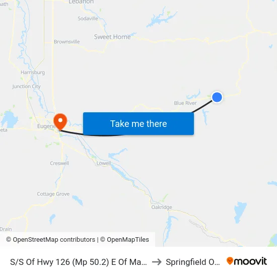S/S Of Hwy 126 (Mp 50.2) E Of Mailbox 56311 to Springfield OR USA map