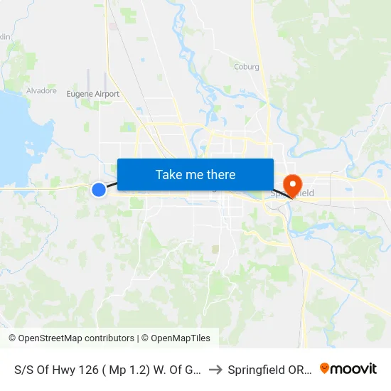 S/S Of Hwy 126 ( Mp 1.2) W. Of Green Hill to Springfield OR USA map