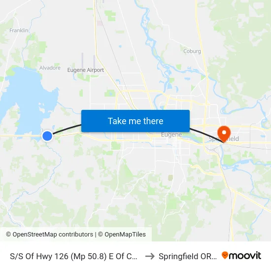 S/S Of Hwy 126 (Mp 50.8) E Of Coyote Crk to Springfield OR USA map