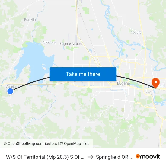 W/S Of Territorial (Mp 20.3) S Of Cheney to Springfield OR USA map