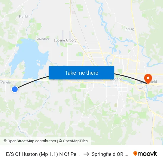 E/S Of Huston (Mp 1.1) N Of Perkins to Springfield OR USA map
