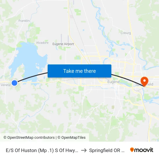 E/S Of Huston (Mp .1) S Of Hwy 126 to Springfield OR USA map