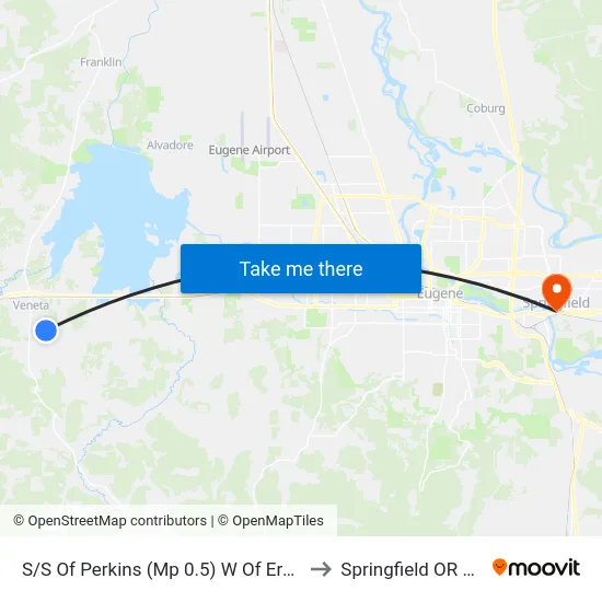 S/S Of Perkins (Mp 0.5) W Of Erdman to Springfield OR USA map