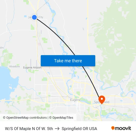 W/S Of Maple N Of W. 5th to Springfield OR USA map