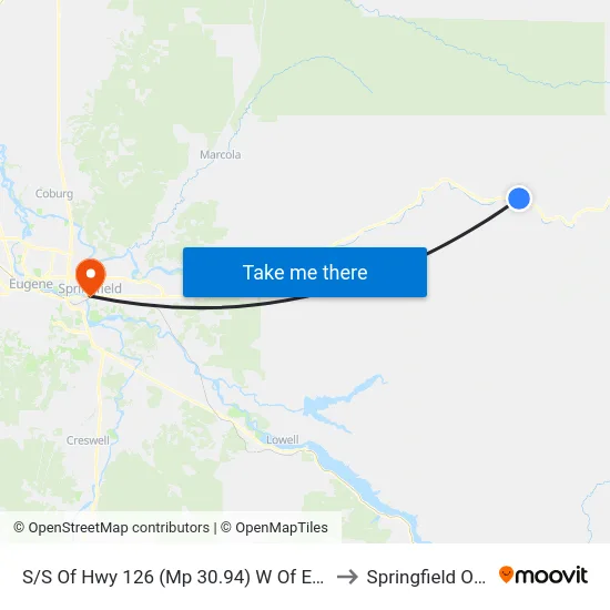 S/S Of Hwy 126 (Mp 30.94) W Of Eweb #47760 to Springfield OR USA map