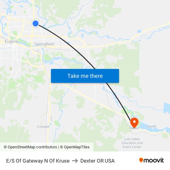 E/S Of Gateway N Of Kruse to Dexter OR USA map