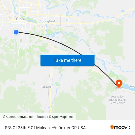 S/S Of 28th E Of Mclean to Dexter OR USA map