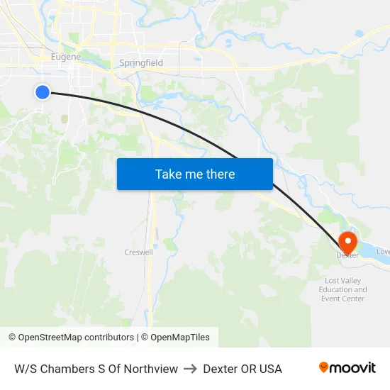 W/S Chambers S Of Northview to Dexter OR USA map